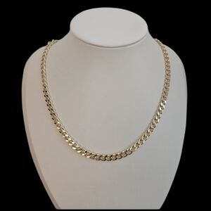 Unisex 18K Real Gold  Italian Gold-Filled Cuban Miami 17 1/2 Inch 5.5